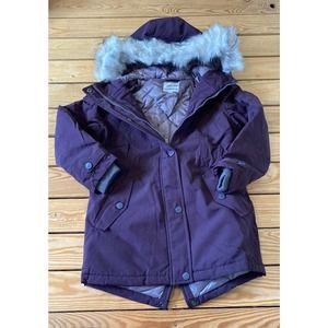 NEW Solocote Hooded Fur Lined Coat Size 9-10 Girl’s Purple